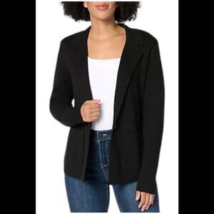 Isaac Mizrahi Live Estate Single Button  Sweater Blazer Blk - Regular